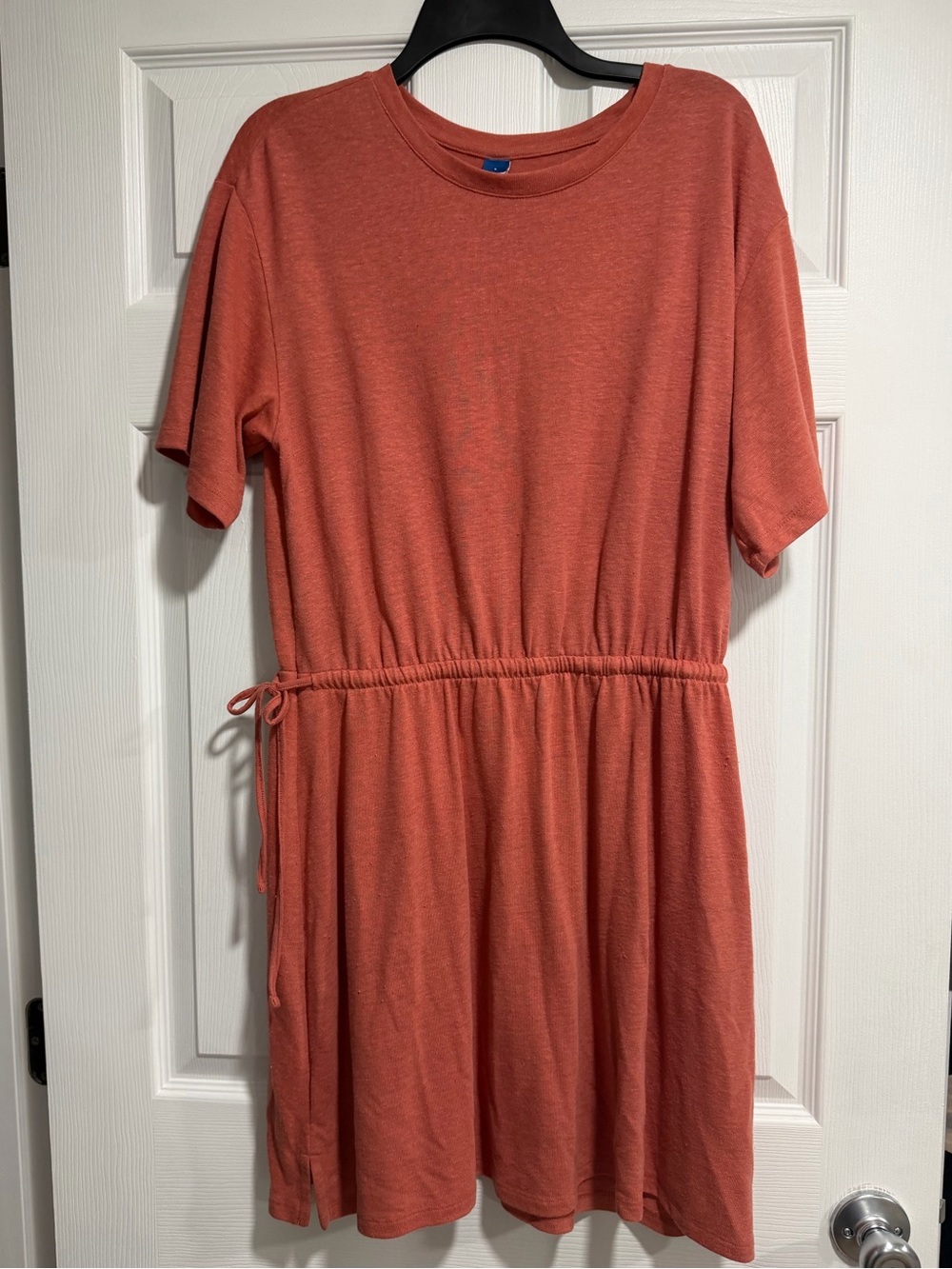 Old Navy Short-Sleeve Drawstring Waist Dress - Coral